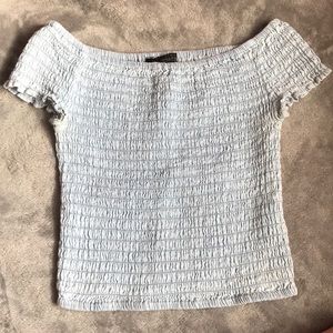 ribbed off the shoulder top!